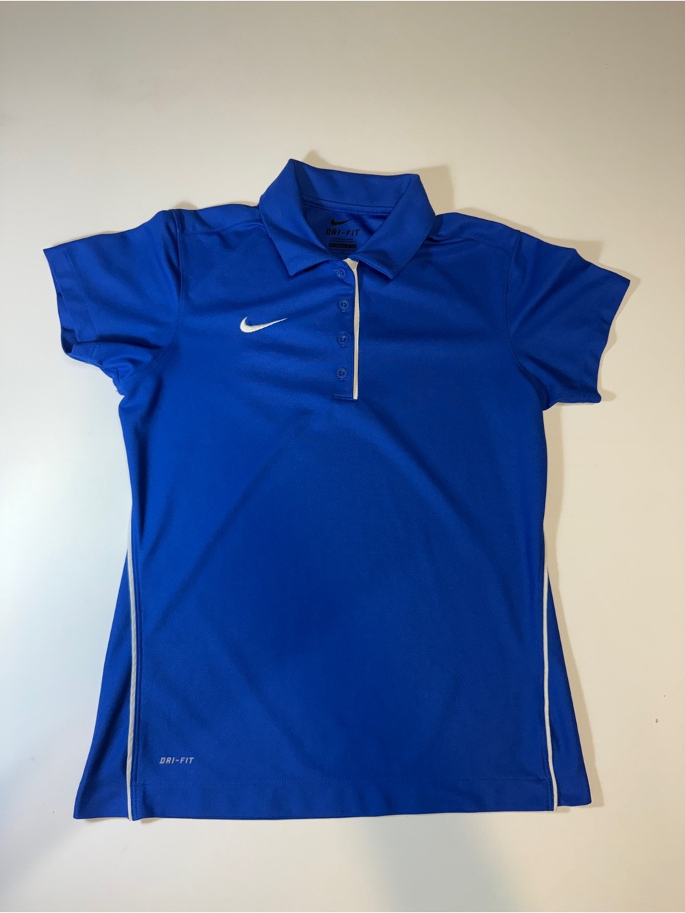 Nike Women’s Blue Dri-FIT Button-Down Polo